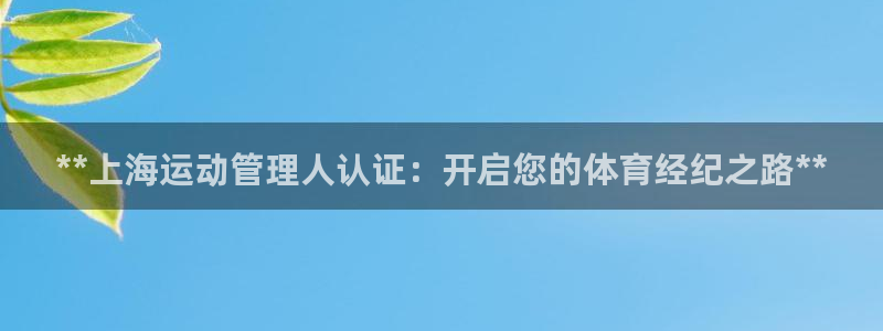 耀世盛典官网：**上海运动管理人认证：开启您的体育经